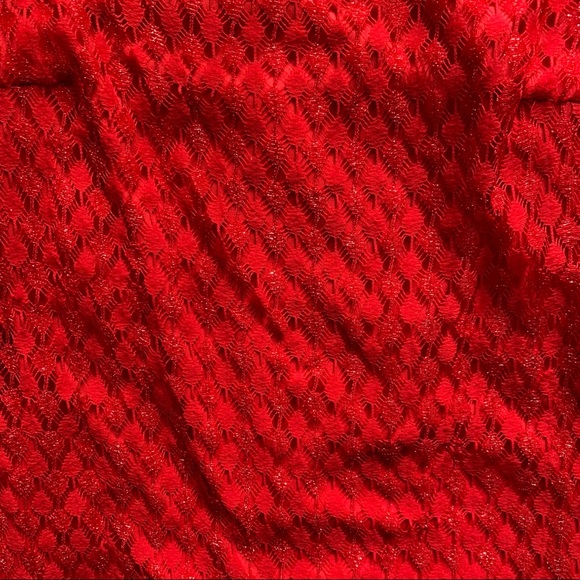 Spaghetti Strap - Knee Length Semi-Formal Red Dress - Picture 8 of 9